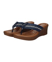 【ITALIAN SHOEMAKERS】ラインストーンアクセントトングサンダル