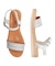 【Oh my Sandals】異素材コンビアンクルストラップサンダル