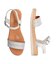 【Oh my Sandals】異素材コンビアンクルストラップサンダル