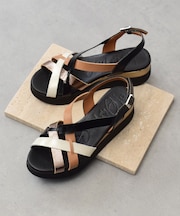 【Oh my Sandals】カラーコンビ厚底サンダル
