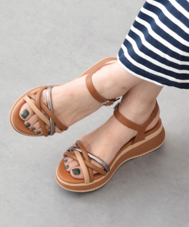 【Oh my Sandals】厚底アンクルストラップサンダル