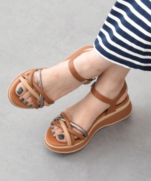 【Oh my Sandals】厚底アンクルストラップサンダル