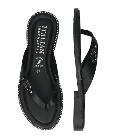 【ITALIAN SHOEMAKERS】レザートングフラットサンダル