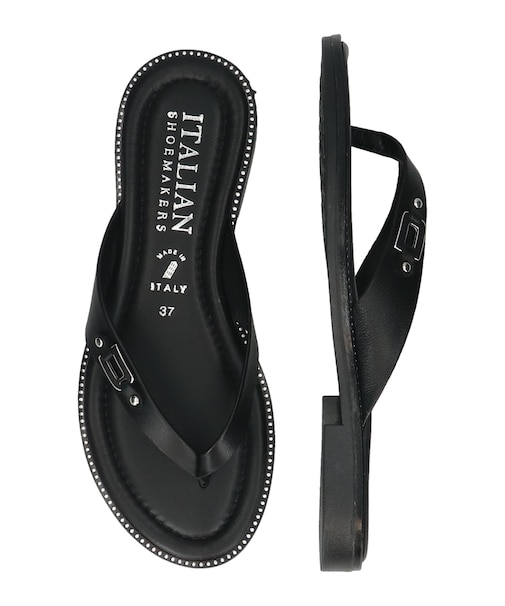 【ITALIAN SHOEMAKERS】レザートングフラットサンダル