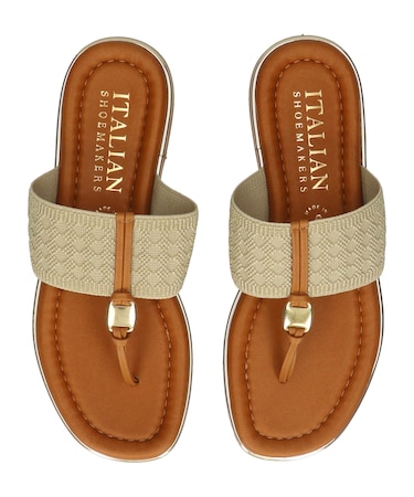 【ITALIAN SHOEMAKERS】メタルアクセントトングサンダル