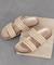 【ITALIAN SHOEMAKERS】ラインストーンダブルベルトフラットサンダル
