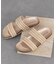 【ITALIAN SHOEMAKERS】ラインストーンダブルベルトフラットサンダル