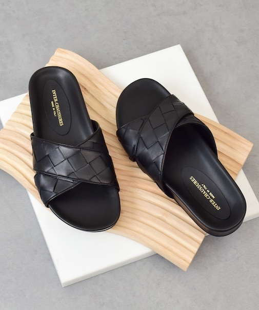 【INTER-CHAUSSURES】イントレチャートクロスベルトサンダル