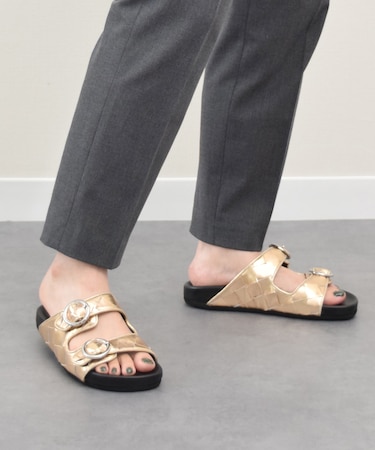 【INTER-CHAUSSURES】イントレチャートダブルベルトサンダル