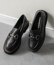 【INTER-CHAUSSURES】撥水厚底ビットローファー