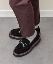 【INTER-CHAUSSURES】撥水厚底ビットローファー