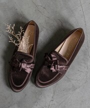 【Bridget Birkin】サテンリボンローファー