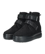 【Bridget Birkin】ビジューダブルベルトムートンブーツ
