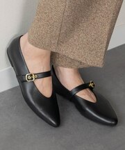 【FABIO RUSCONI】ソフトポインテッドメリージェーンシューズ