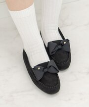 【Bridget Birkin】グログランリボンモカシンシューズ