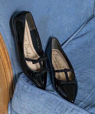 【Bridget Birkin】シンプルダブルリボンフラットパンプス