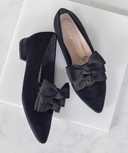 【Bridget Birkin】グログランダブルリボンフラットパンプス