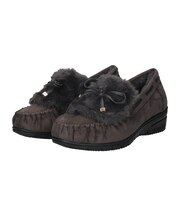 【Bridget Birkin】ポイントリボンヒールアップモカシンシューズ
