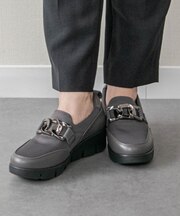 【Round About】チェーンビット厚底スリッポンスニーカー
