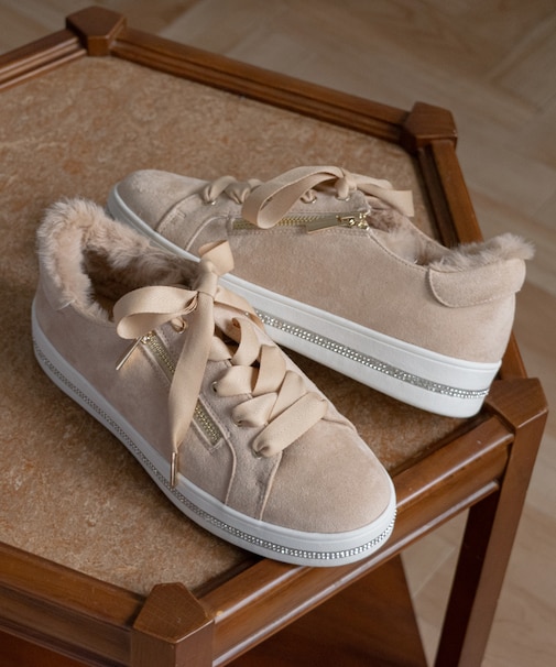 【Bridget Birkin】ジュエルソールファースニーカー