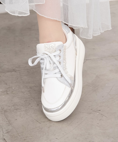 【Bridget Birkin】メタリックコンビグリッタースニーカー