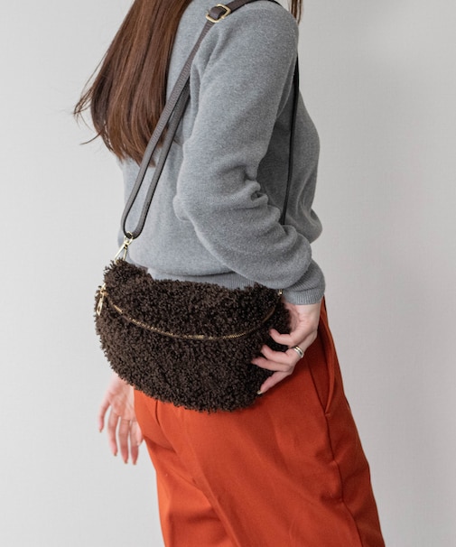 【ANDREA CARDONE ITALI】ボア ミニショルダーバッグ