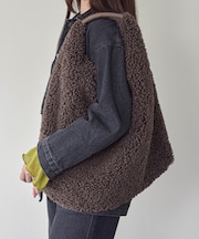 【ANDREA CARDONE ITALI】ボア ラージバッグ