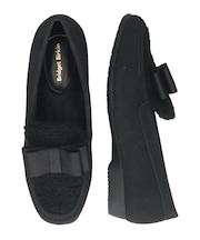 【Bridget Birkin】オペラリボンボアモカシンシューズ