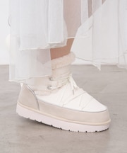 【Bridget Birkin】ファーコンビレースアップショートブーツ