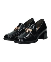 【Bridget Birkin】イニシャルロックヒールアップローファー