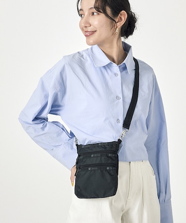3 ZIP CROSSBODY リサイクルドブラックJP
