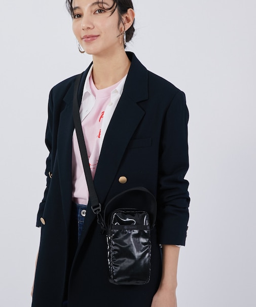 MINI PHONE CROSSBODY ブラックシャイン