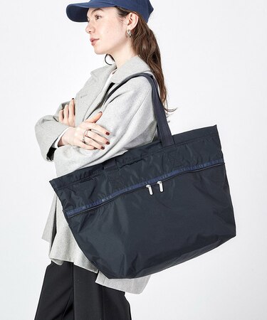 CARLIN ZIP TOP TOTE BAG ディープシーブルー