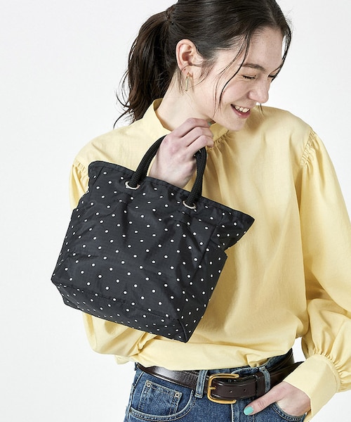 MEDIUM 2 WAY TOTE プティドット/セージグリーン
