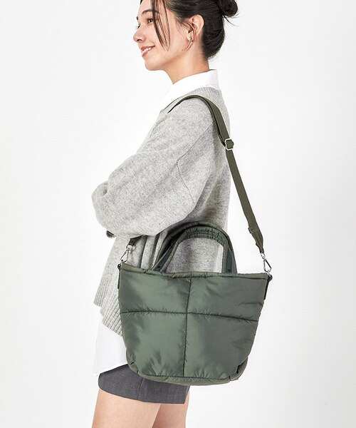 PUFFY SH GG TOTE ダスティーオリーブ｜レスポートサックの通販｜&mall 