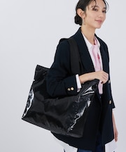 LG REVERSIBLE TOTE 2ウェイブラックシャイン/メレンゲ
