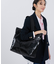 LG REVERSIBLE TOTE 2ウェイブラックシャイン/メレンゲ