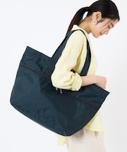 CARLIN ZIP TOP TOTE BAG ミッドナイトグリーン
