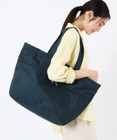 CARLIN ZIP TOP TOTE BAG ミッドナイトグリーン