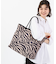 LARGE 2 WAY TOTE ラフィアゼブラ/ブラック