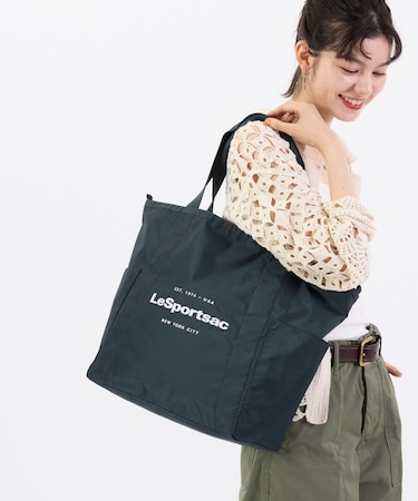 LG REVERSIBLE PKT TOTE ２ウェイミッドナイトグリーン