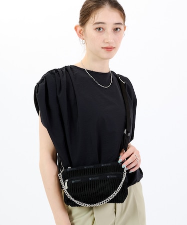 CHAIN CROCHET CLUTCH ブラッククロシェ