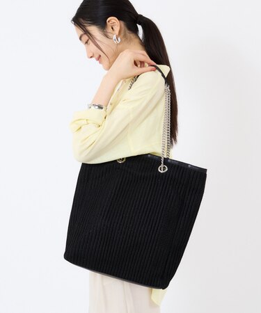 CHAIN CROCHET N/S TOTE ブラッククロシェ