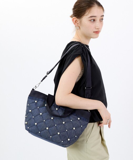 BUCKET TOTE W PEARLS2 トワイライトパール