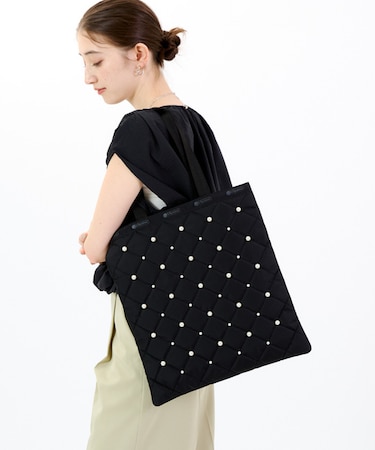 LG EMERALD TOTE W/ PEARLS ミッドナイトパール