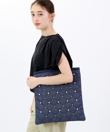 LG EMERALD TOTE W/ PEARLS トワイライトパール