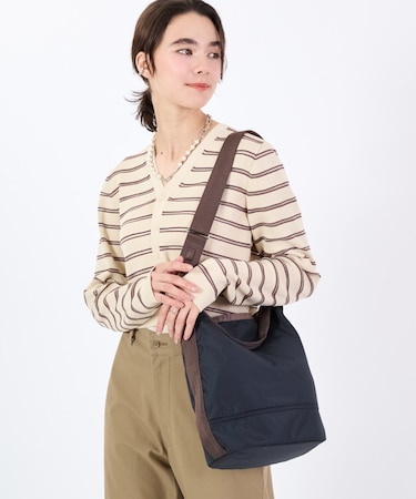 CONVERTIBLE BUCKET BAG ディープシー/ダークチョコレート