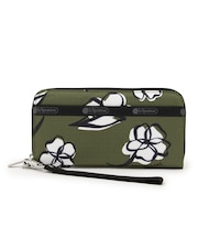 TECH WALLET WRISTLET オリーブフローラルシルエット