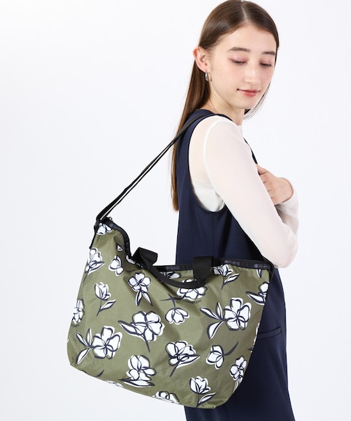 DELUXE EASY CARRY TOTE オリーブフローラルシルエット