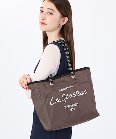 ML 2 WAY TOTE         2ウェイチョコレート/ブラックシャイン
